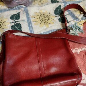 COACH Dark Red Leather Legacy Soho Hobo Shoulder Bag No. G2S-9186